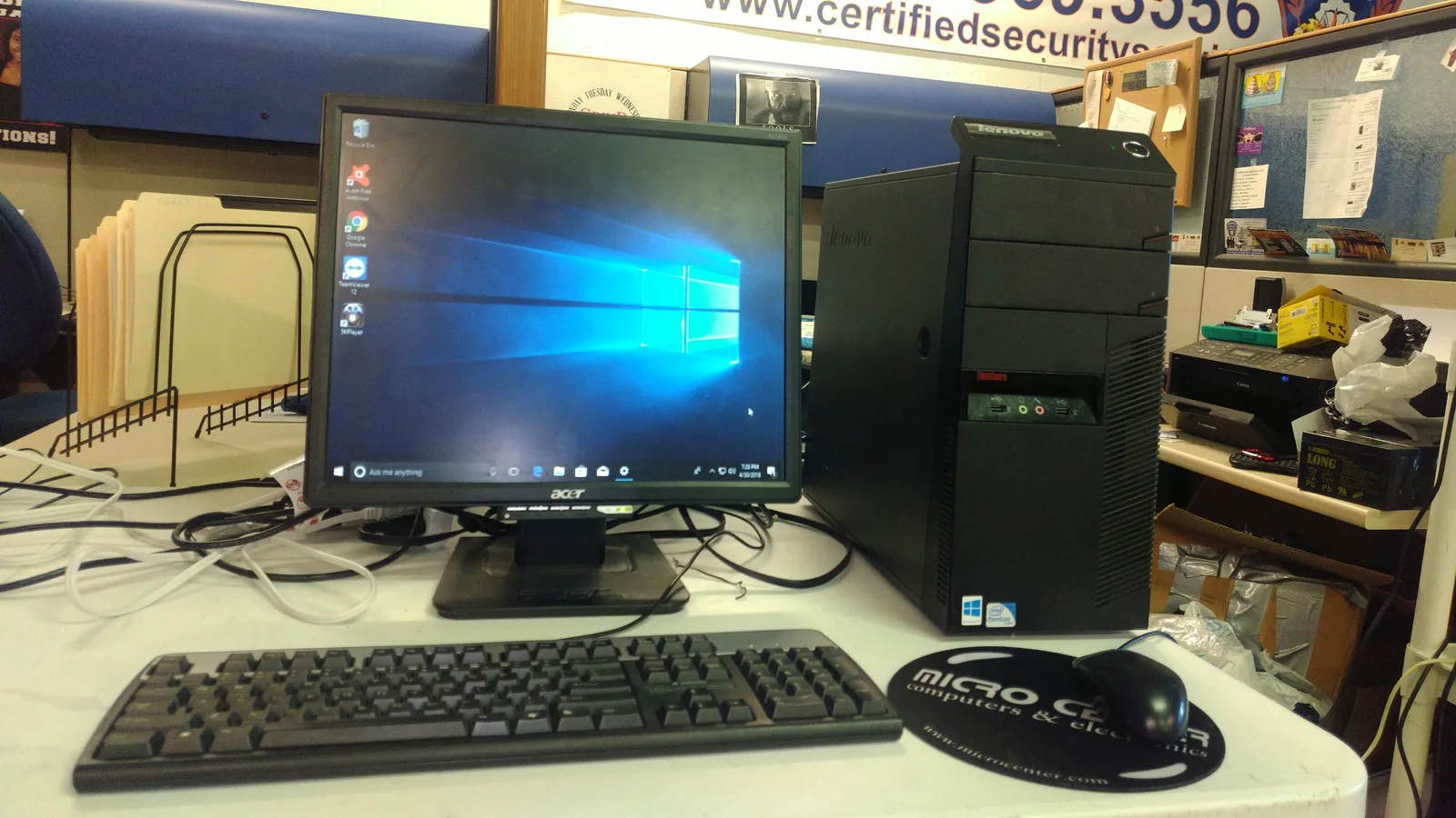 Refurbished desktop PC tested and running Windows at SUZU PC and Web in Atlanta, GA